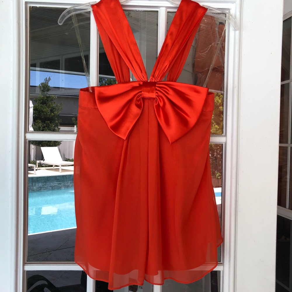 Alice + Olivia Silk Bow Blouse Size Small